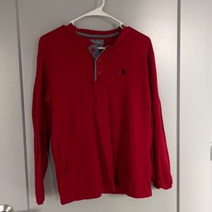 Red Polo Long Sleeve